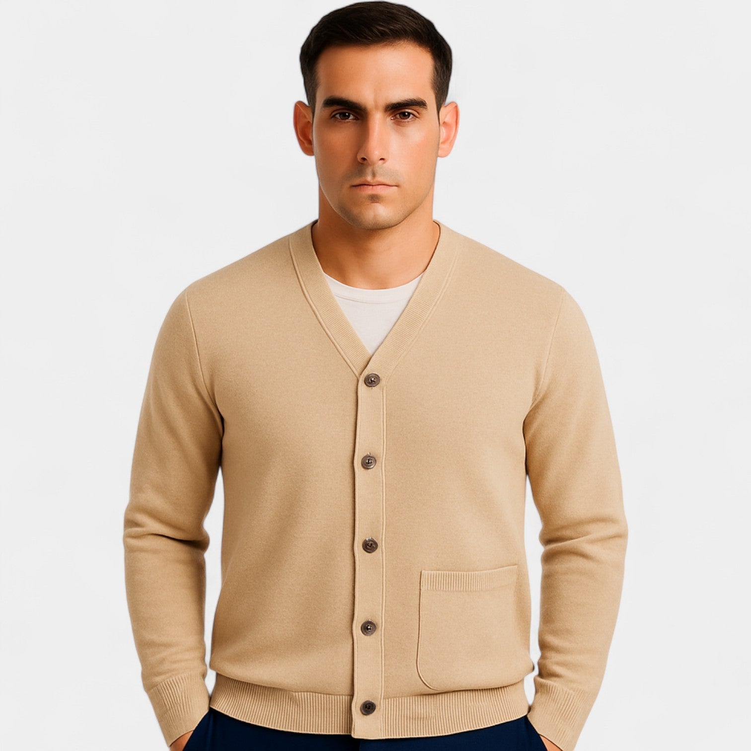 GILET HOMME COL V MAILLE