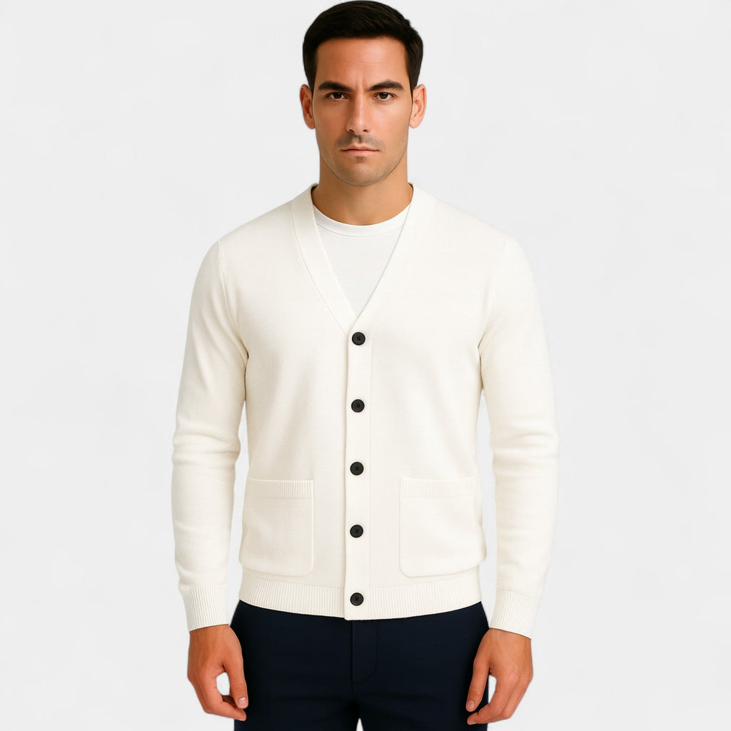 GILET HOMME COL V MAILLE