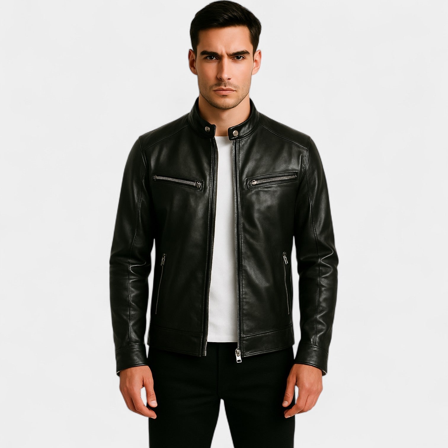 VESTE BIKER HOMME SIMILICUIR