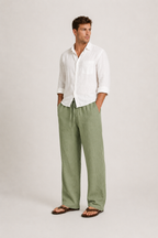 PANTALON LIN HOMMES