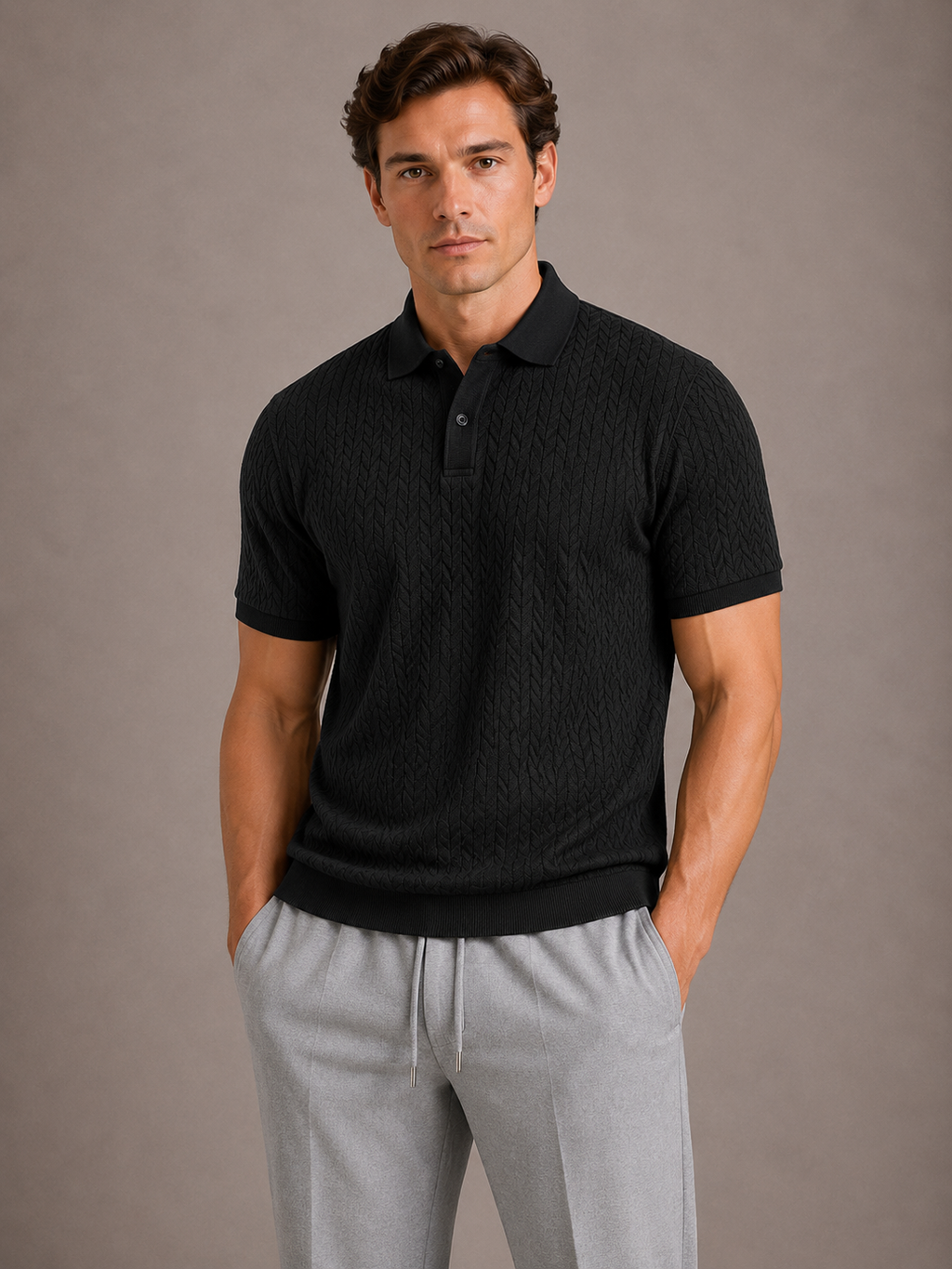 POLO TEXTURÉ HOMMES
