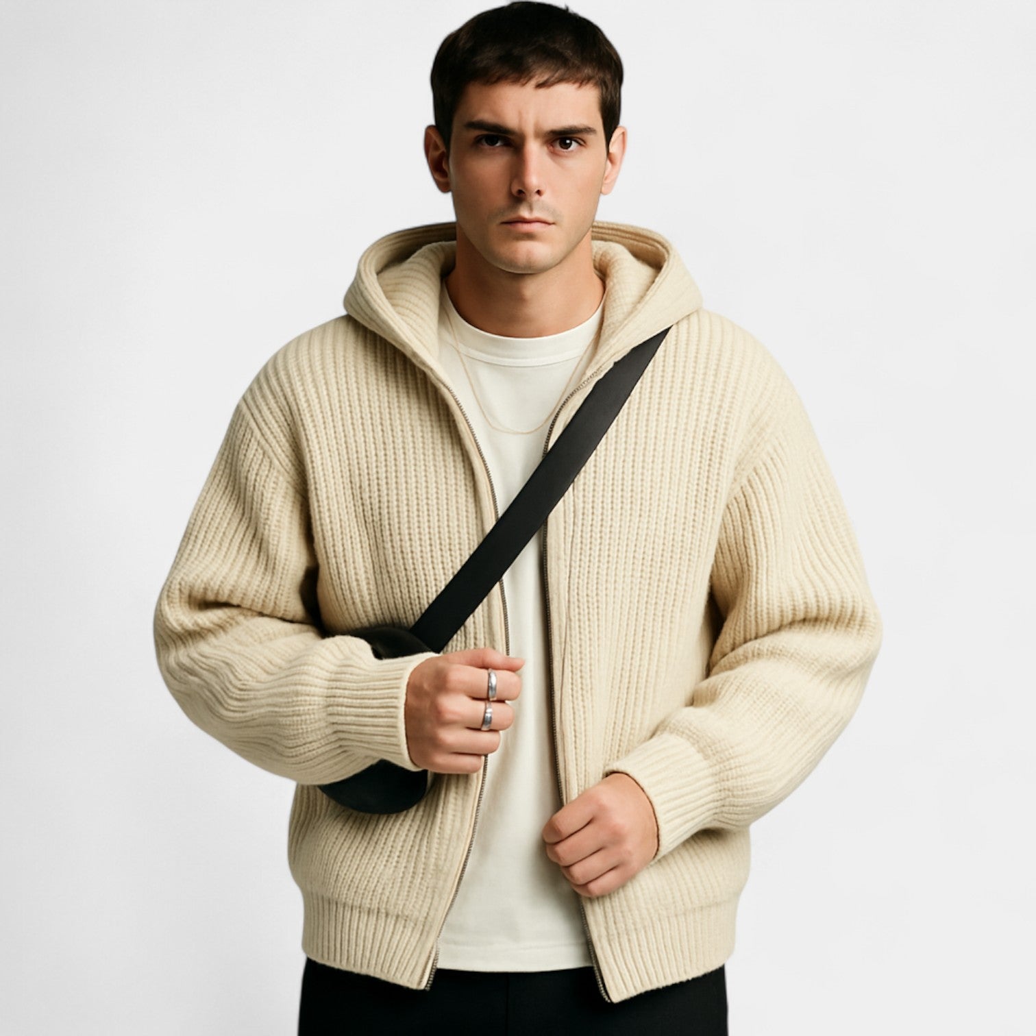 GILET À CAPUCHE ZIPPÉ HOMME