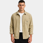 CHEMISE HOMME COTON BROSSÉ MANCHES LONGUES