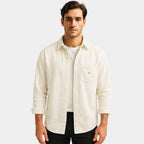 CHEMISE HOMME COTON BROSSÉ MANCHES LONGUES