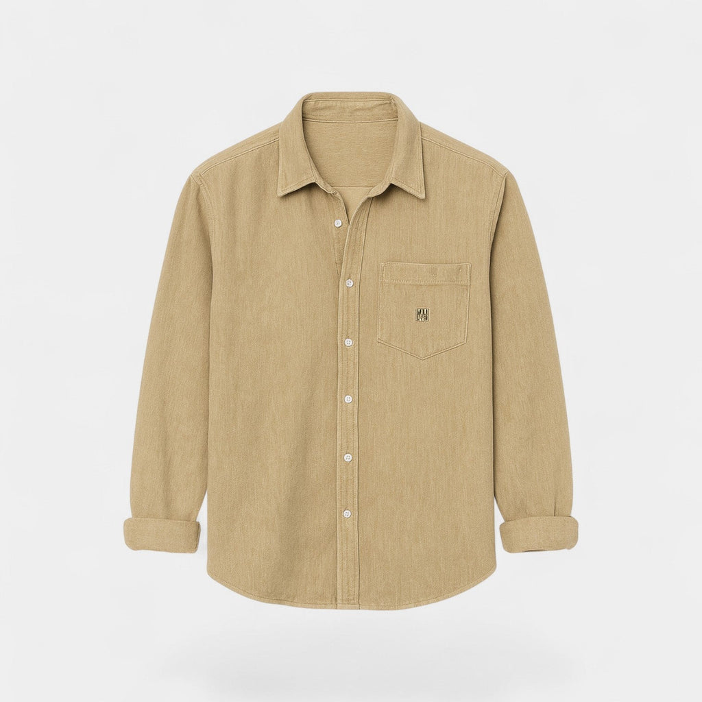 CHEMISE HOMME COTON BROSSÉ MANCHES LONGUES