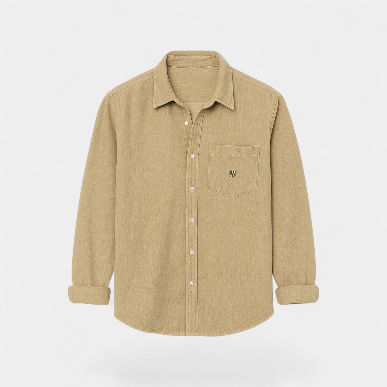 CHEMISE HOMME COTON BROSSÉ MANCHES LONGUES