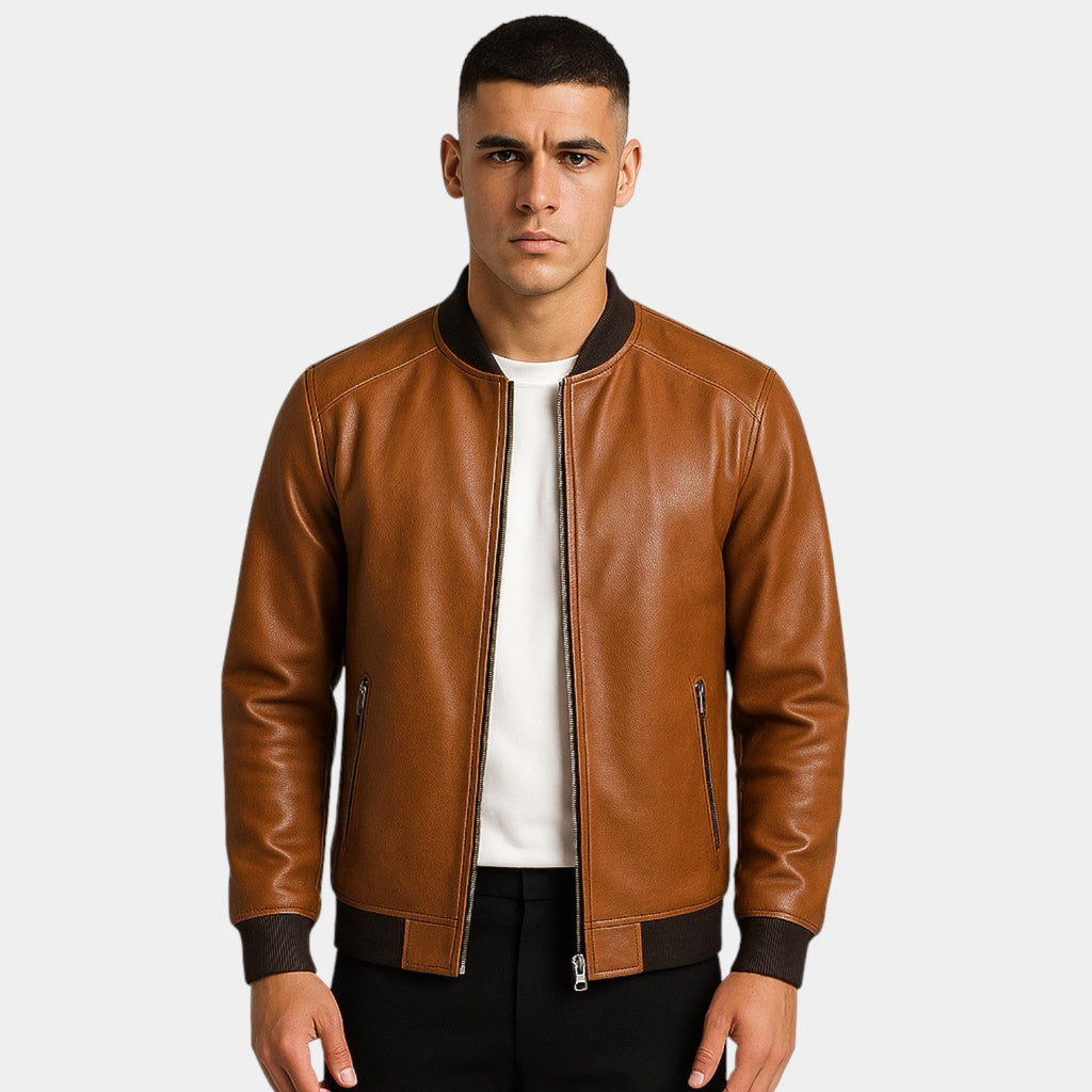 VESTE HOMME STYLE CUIR MODERNE