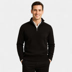 PULL HOMME QUART ZIP MAILLE