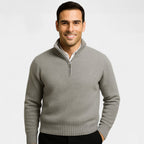 PULL HOMME QUART ZIP MAILLE