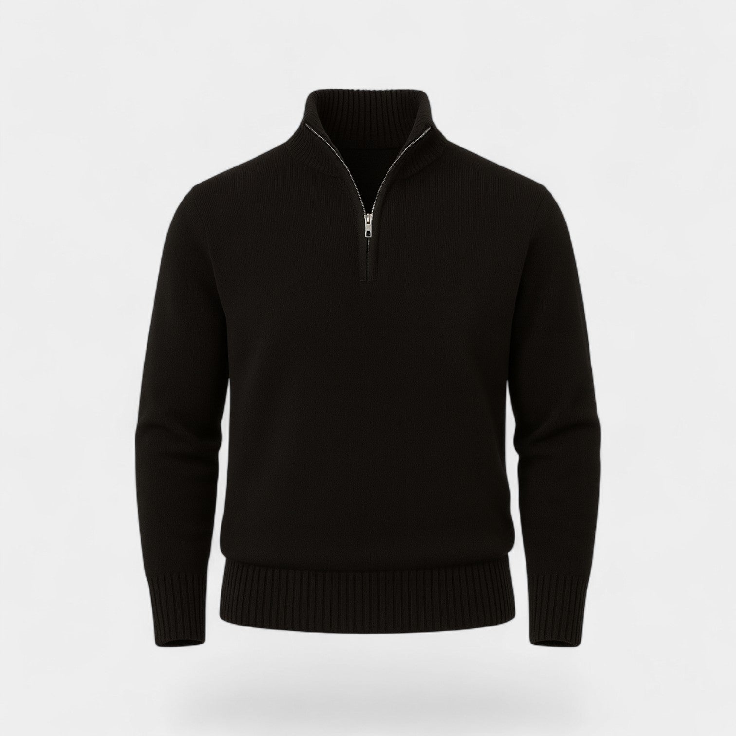 PULL HOMME QUART ZIP MAILLE