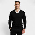 PULL HOMME COL V MAILLE FINE