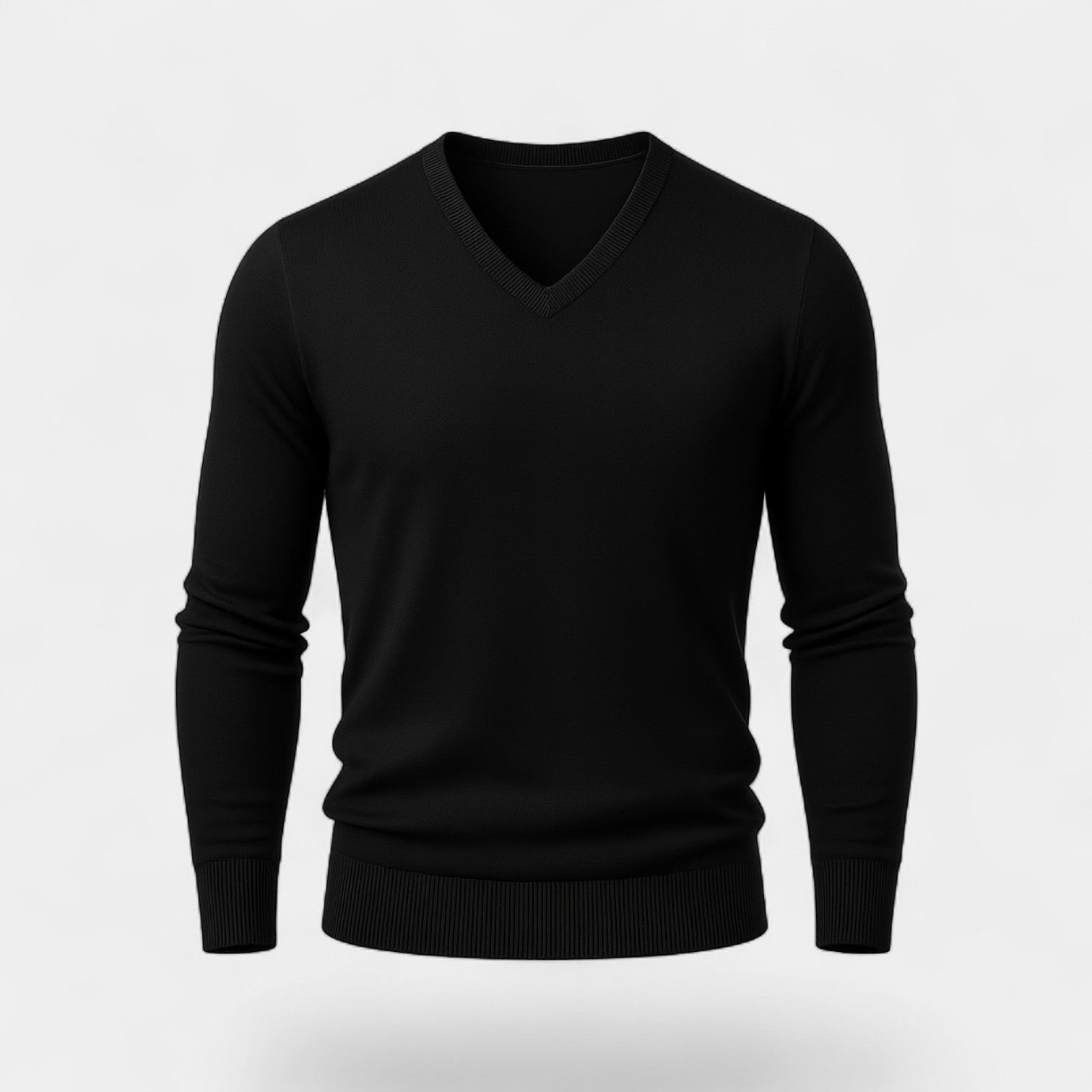 PULL HOMME COL V MAILLE FINE