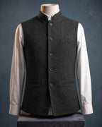 Gilet À Col Mao Avec Fermeture Boutonnée Pour Hommes
