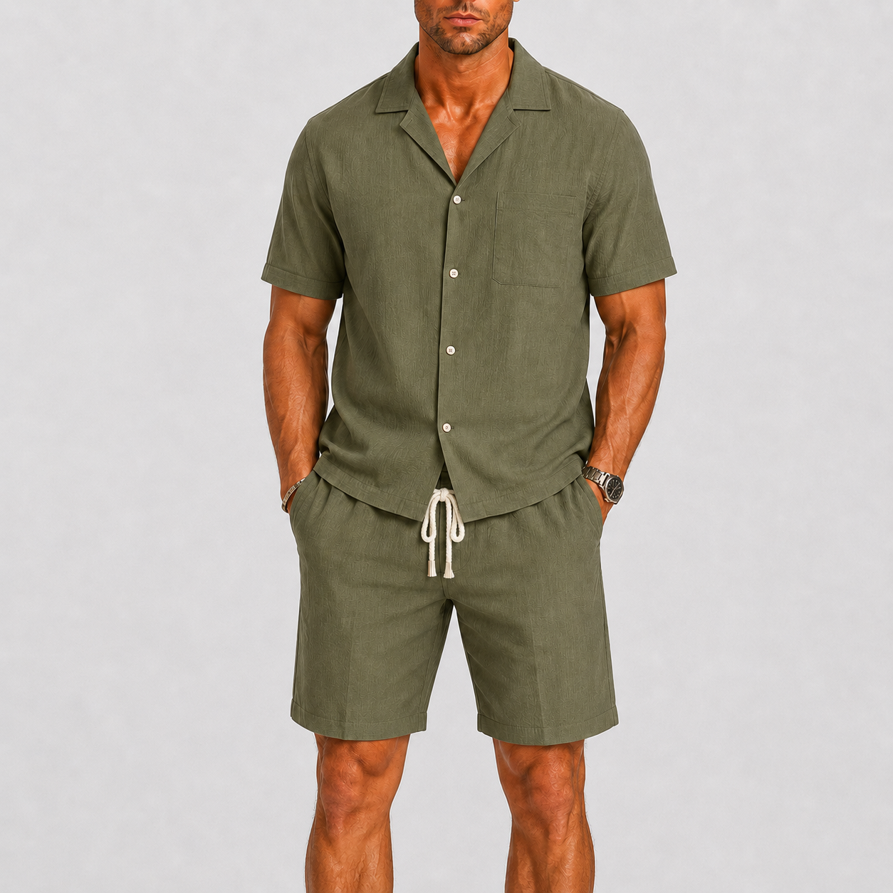 ENSEMBLE D’ÉTÉ DEUX PIÈCES POUR HOMME