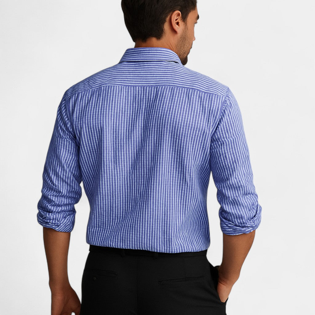 CHEMISE HOMME STYLE CARDIGAN À RAYURES