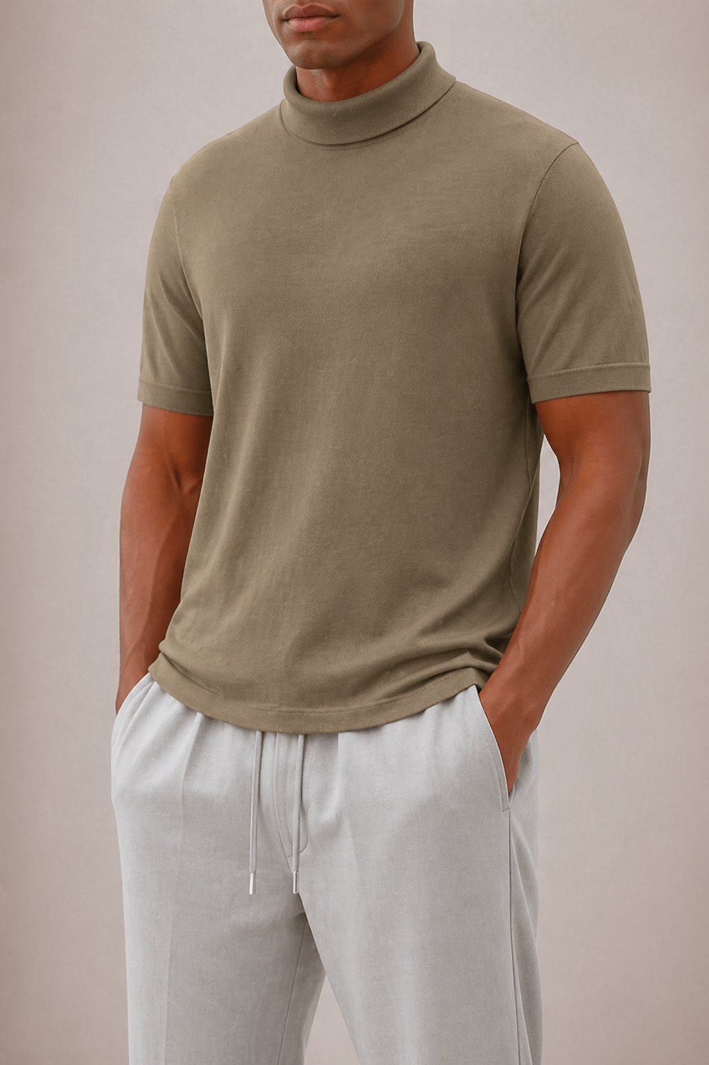 T-SHIRT COL MONTANT HOMMES