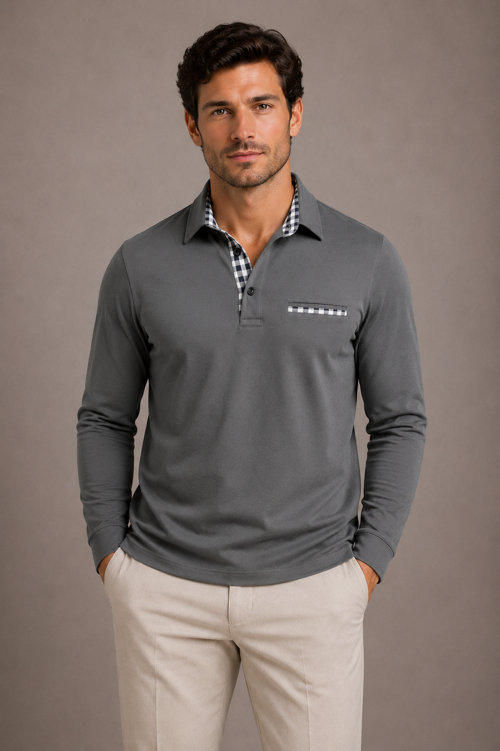 POLO MANCHES LONGUES HOMMES