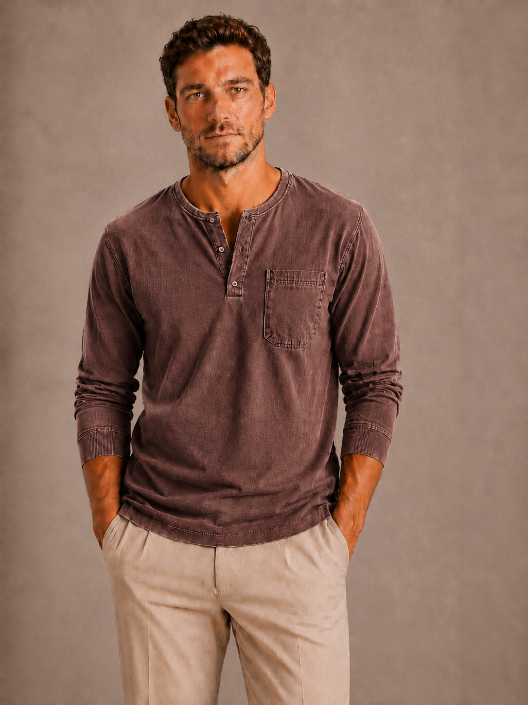 HENLEY MANCHES LONGUES HOMMES