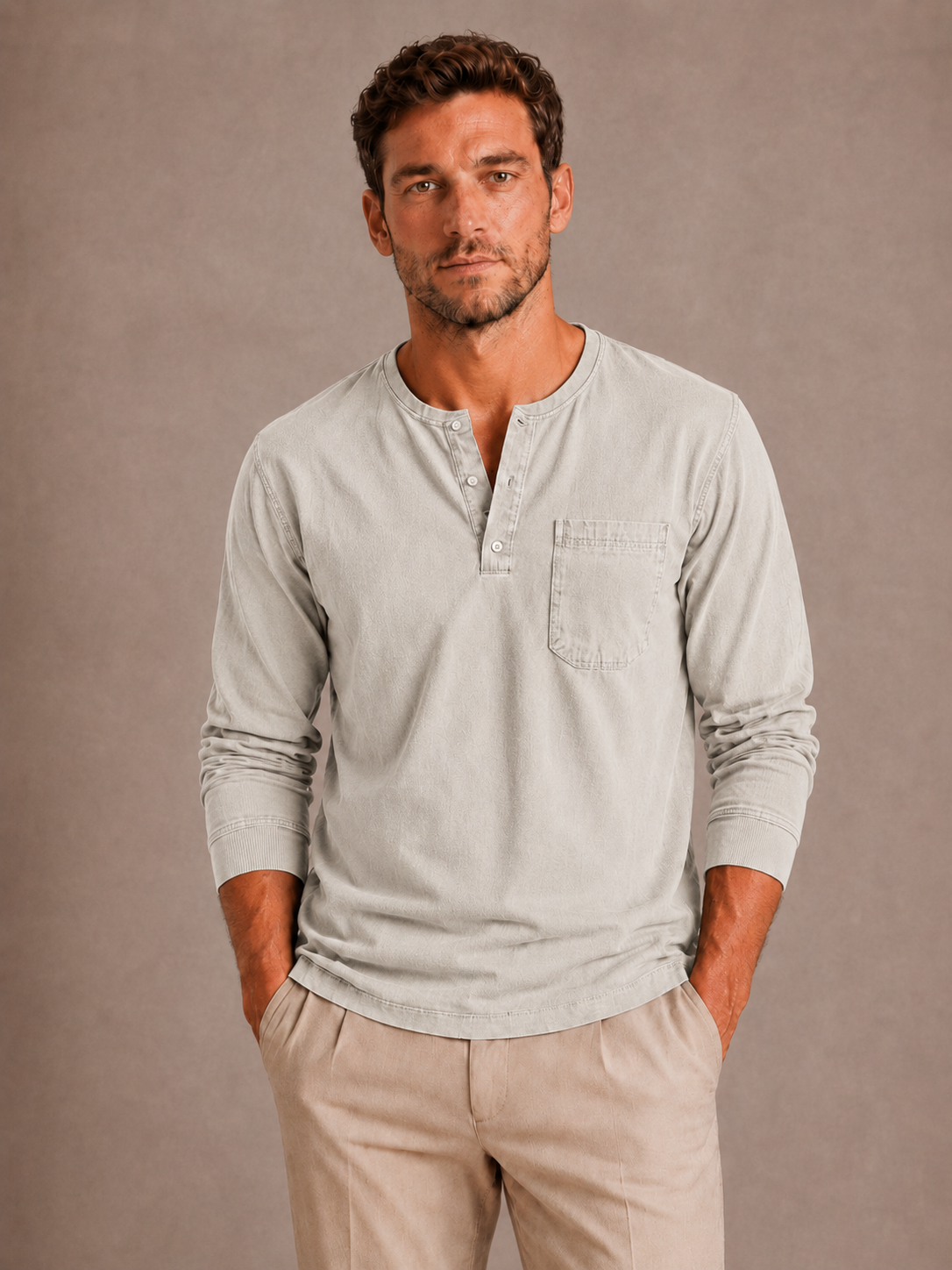 HENLEY MANCHES LONGUES HOMMES