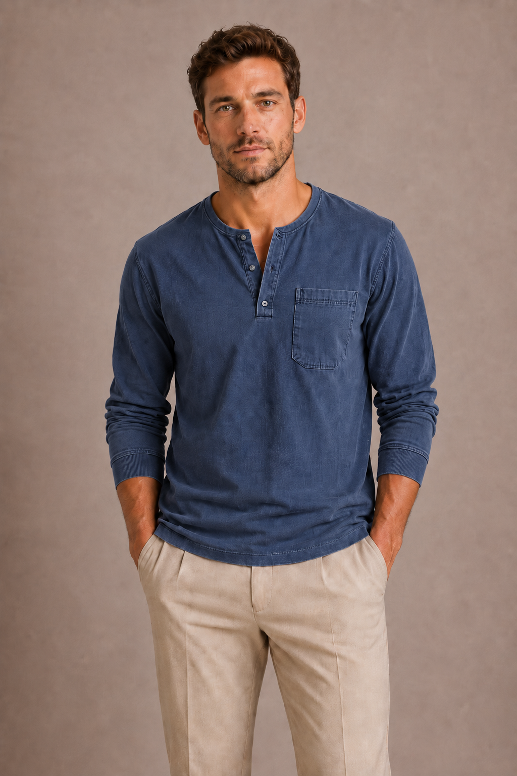 HENLEY MANCHES LONGUES HOMMES
