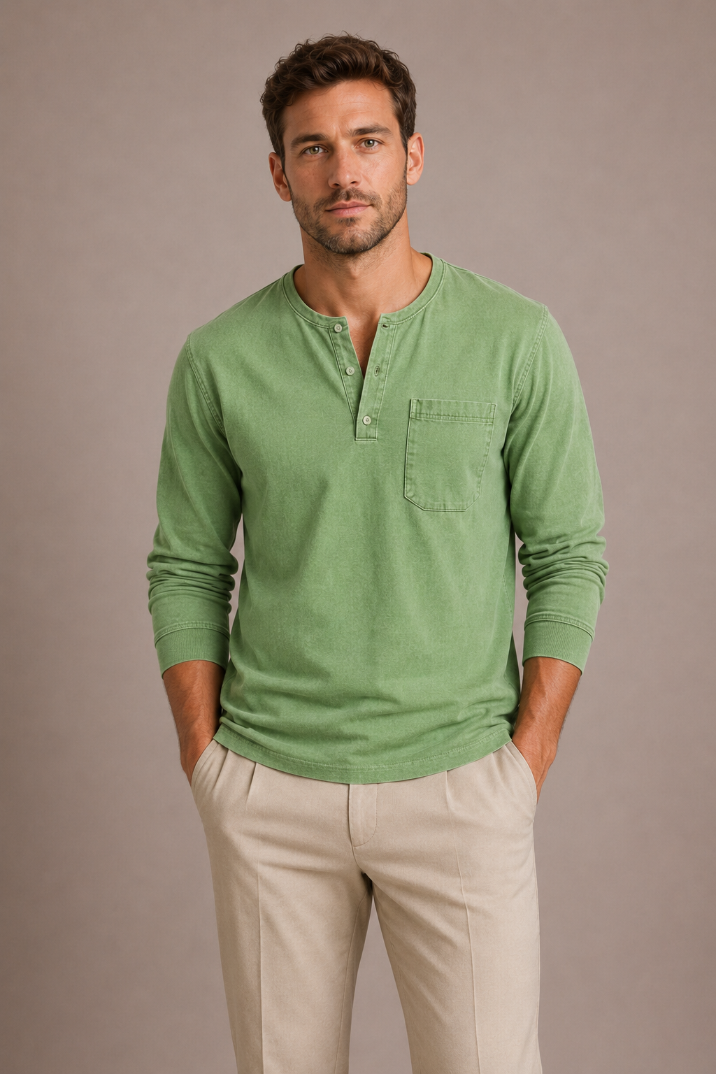 HENLEY MANCHES LONGUES HOMMES