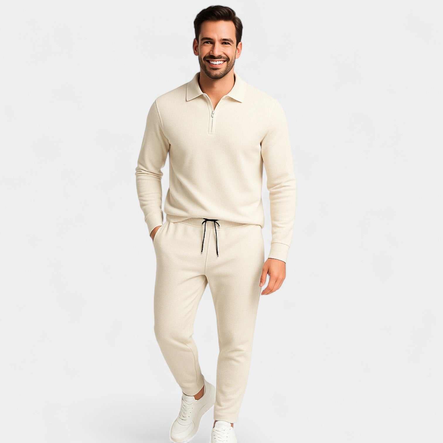 ENSEMBLE HOMME POLO MANCHES LONGUES ET PANTALON