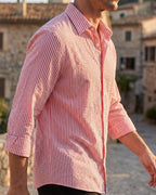 Chemise Texturée Avec Motif Vertical Pour Hommes