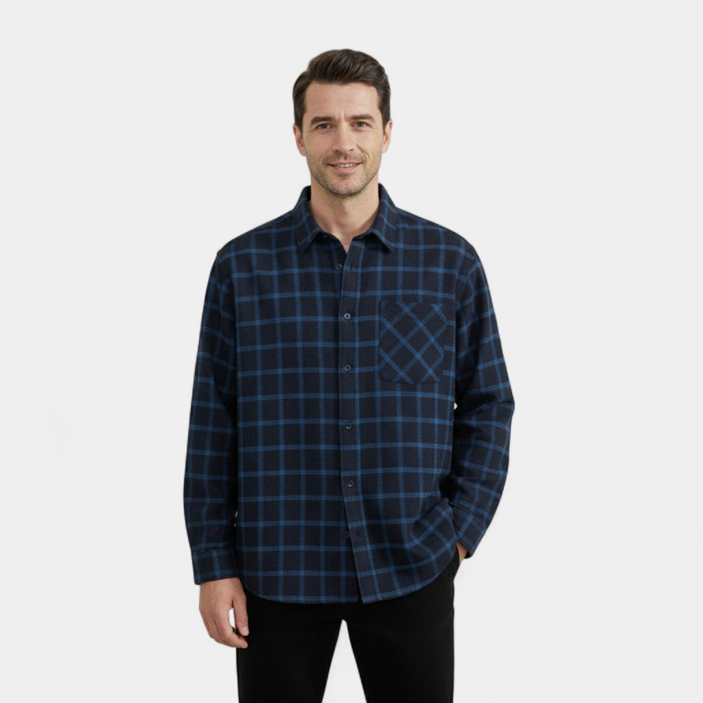 CHEMISE HOMME COUPE AMPLE COL À REVERS