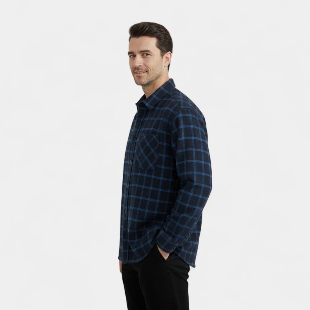CHEMISE HOMME COUPE AMPLE COL À REVERS