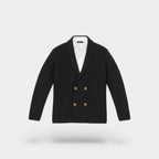 CARDIGAN HOMME MAILLE CROISÉE COL À REVERS