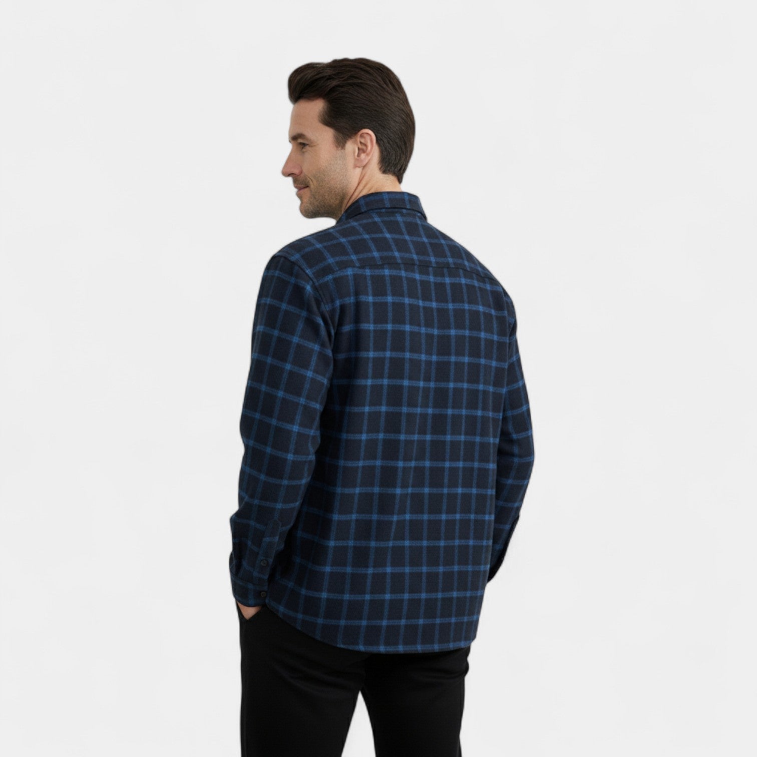 CHEMISE HOMME COUPE AMPLE COL À REVERS