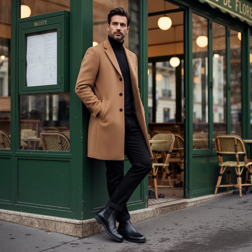 BOTTES CHELSEA HOMME CUIR PU