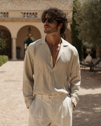 Chemise Rayée Avec Manches Longues Pour Hommes