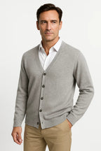 CARDIGAN COL EN V EN MAILLE POUR HOMME