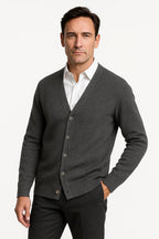 CARDIGAN COL EN V EN MAILLE POUR HOMME
