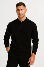 PULL COL POLO EN MAILLE POUR HOMME