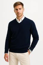 PULL EN TRICOT COL EN V POUR HOMME