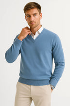 PULL EN TRICOT COL EN V POUR HOMME