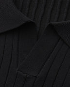 Polo Tricoté À Texture Côtelée Pour Hommes