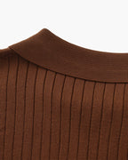Polo Tricoté À Texture Côtelée Pour Hommes