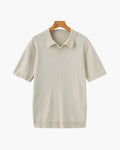 Polo Tricoté À Texture Côtelée Pour Hommes