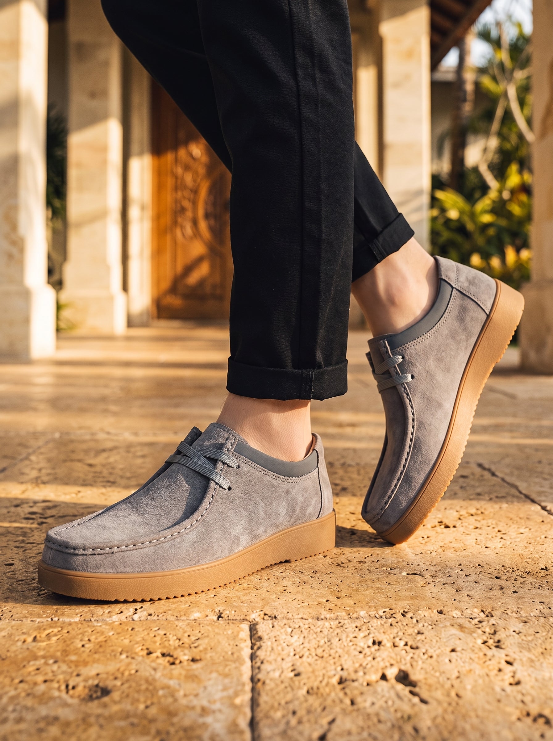 Mocassins En Cuir Avec Coutures Apparentes Pour Hommes