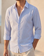 Chemise Texturée Avec Motif Vertical Pour Hommes