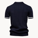 Polo À Col Zippé Avec Texture Verticale Pour Hommes