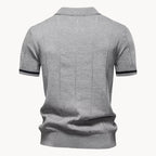 Polo À Col Zippé Avec Texture Verticale Pour Hommes