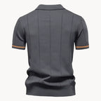Polo À Col Zippé Avec Texture Verticale Pour Hommes