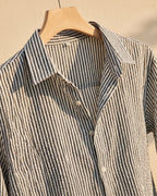 Chemise Texturée Avec Motif Vertical Pour Hommes