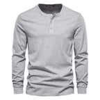 CHEMISE HENLEY HOMME À MANCHES LONGUES