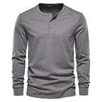CHEMISE HENLEY HOMME À MANCHES LONGUES