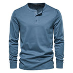 CHEMISE HENLEY HOMME À MANCHES LONGUES